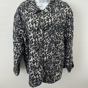 Double sides Silk Button-Up Jacket